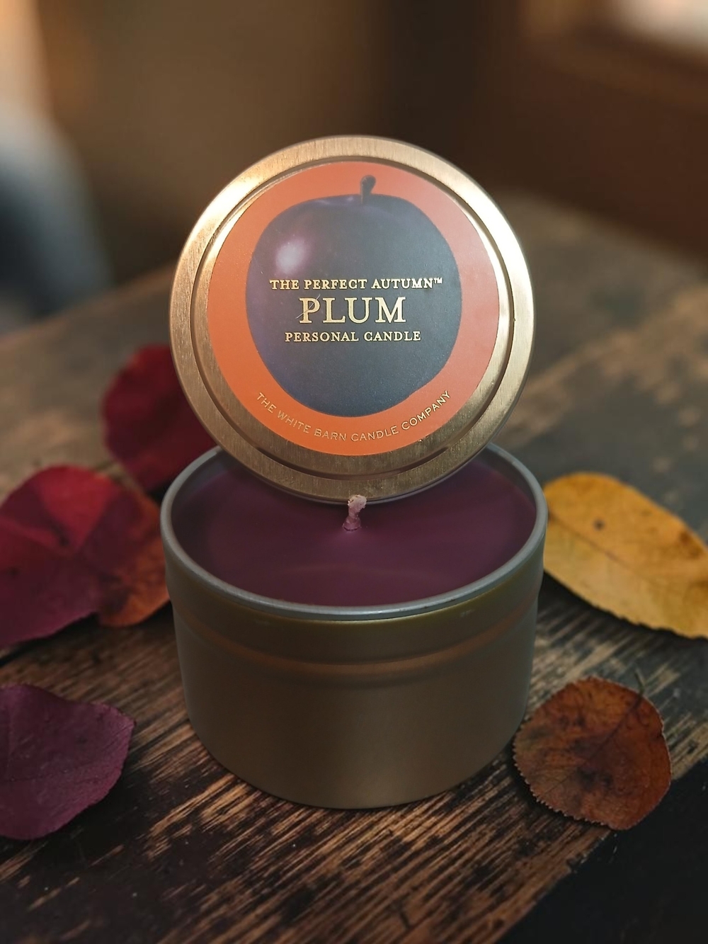 The White Barn Plum Personal Candle - Purple